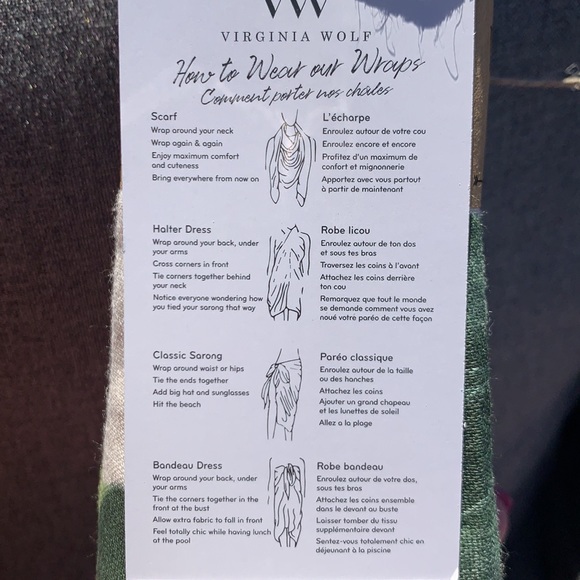 Virginia Wolf scarf, halter dress, wrap, sarong! - Picture 3 of 4